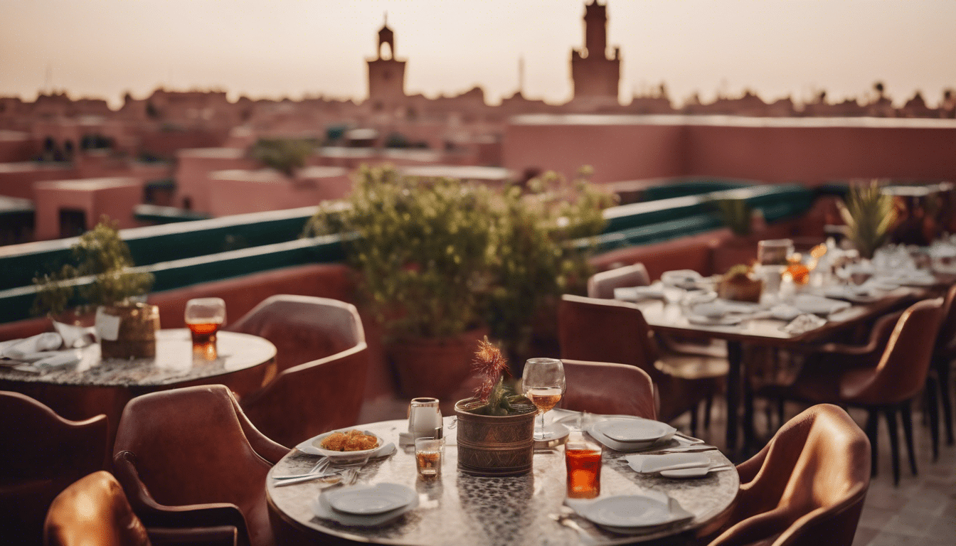 scopri i migliori ristoranti panoramici di Marrakech con la nostra guida della città, con viste mozzafiato e cucina deliziosa. organizza la tua serata perfetta a Marrakech con i nostri consigli.