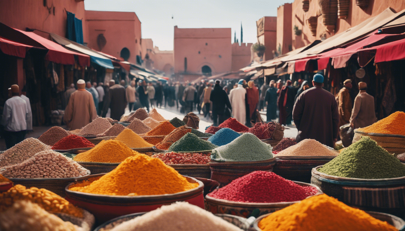 Découvrez la ville animée de Marrakech avec ses souks animés et ses marchés animés. explorez le riche patrimoine culturel et plongez-vous dans l'atmosphère unique de cette ville historique.