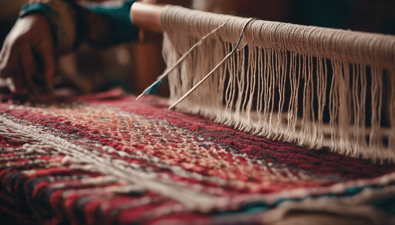 Entdecken Sie die Kunst der marokkanischen Teppichweberei und erfahren Sie, wie diese komplizierten Textilien von erfahrenen Kunsthandwerkern hergestellt werden. Entdecken Sie die traditionellen Techniken und Muster, die bei der Herstellung marokkanischer Teppiche verwendet werden.