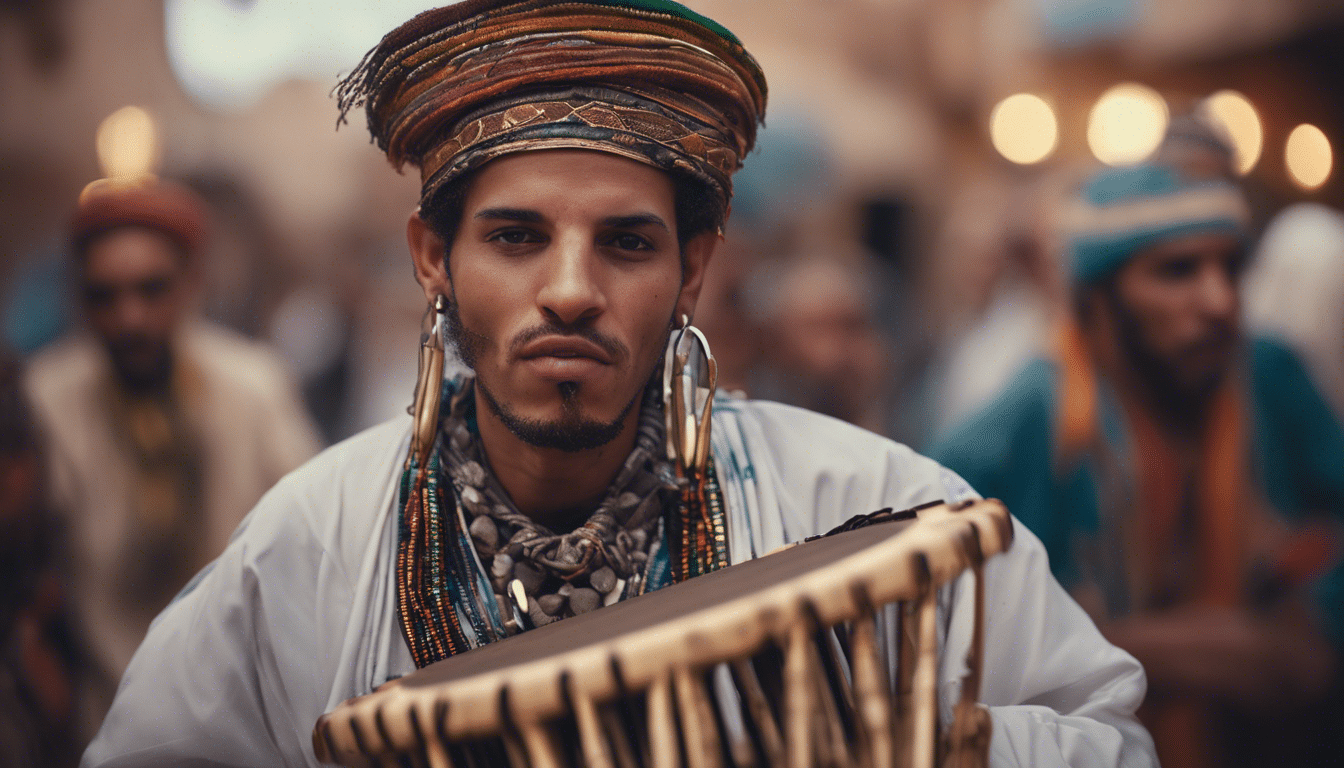 Entdecken Sie die fesselnden Impulse der marokkanischen Gnawa-Musik und tauchen Sie ein in ihre bezaubernden Rhythmen, die traditionelle und spirituelle Einflüsse zu einem faszinierenden Musikerlebnis verbinden.