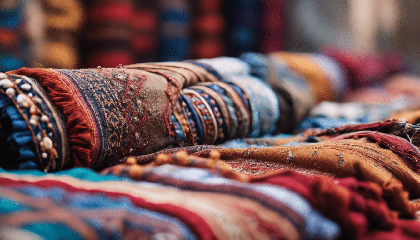 Entdecken Sie die Einzigartigkeit der marokkanischen Textilkunst und ihre kulturelle Bedeutung. Entdecken Sie die komplizierten Muster, leuchtenden Farben und traditionellen Techniken, die die marokkanische Textilkunst auszeichnen.