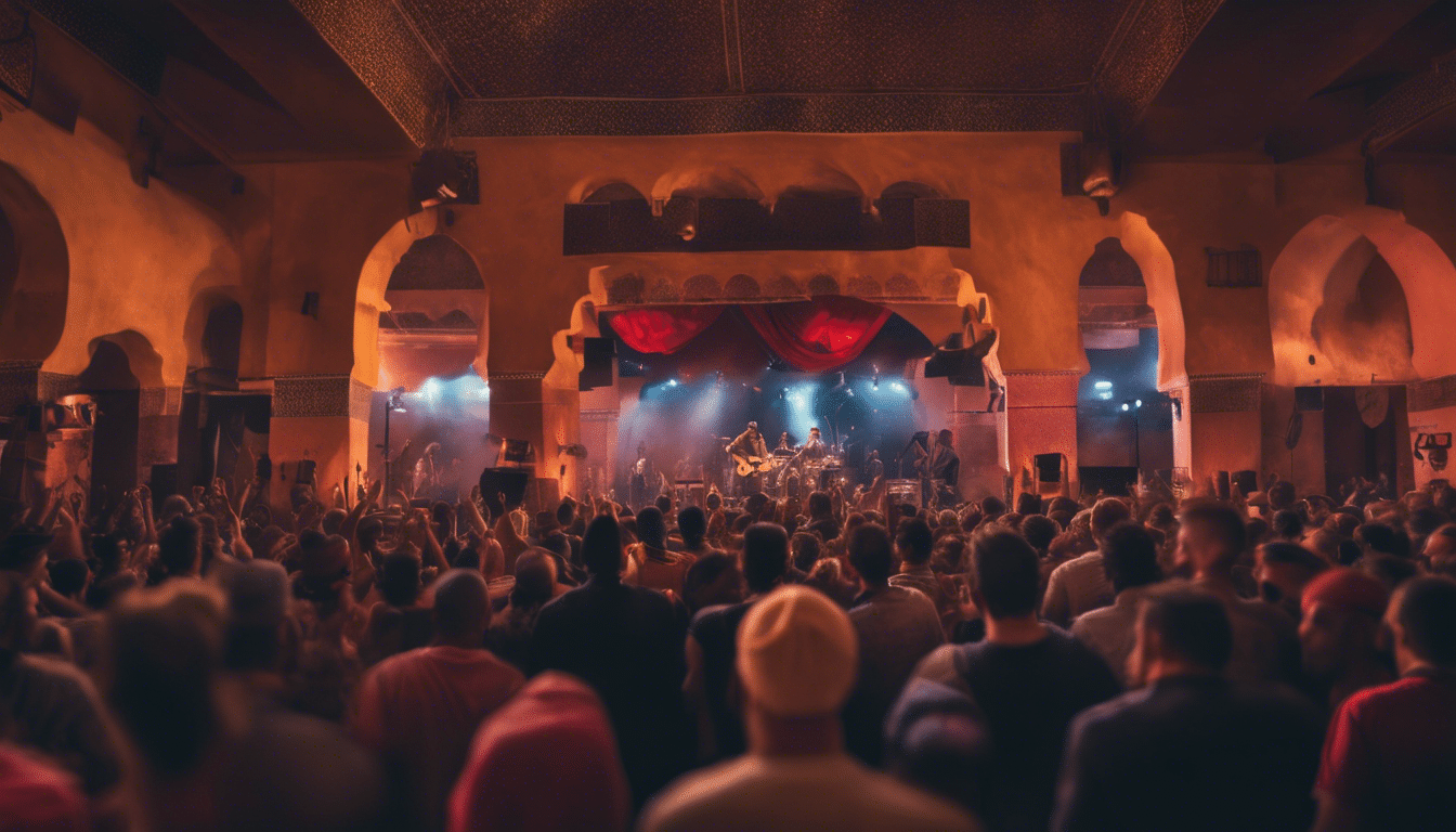 Entdecken Sie die besten Veranstaltungsorte für Live-Musik in Marrakesch und tauchen Sie ein in die lebendige Musikszene der Stadt. Von traditionellen marokkanischen Klängen bis hin zu internationalen Acts – finden Sie die besten Orte, um unvergessliche Auftritte und unvergessliche Abende zu erleben.