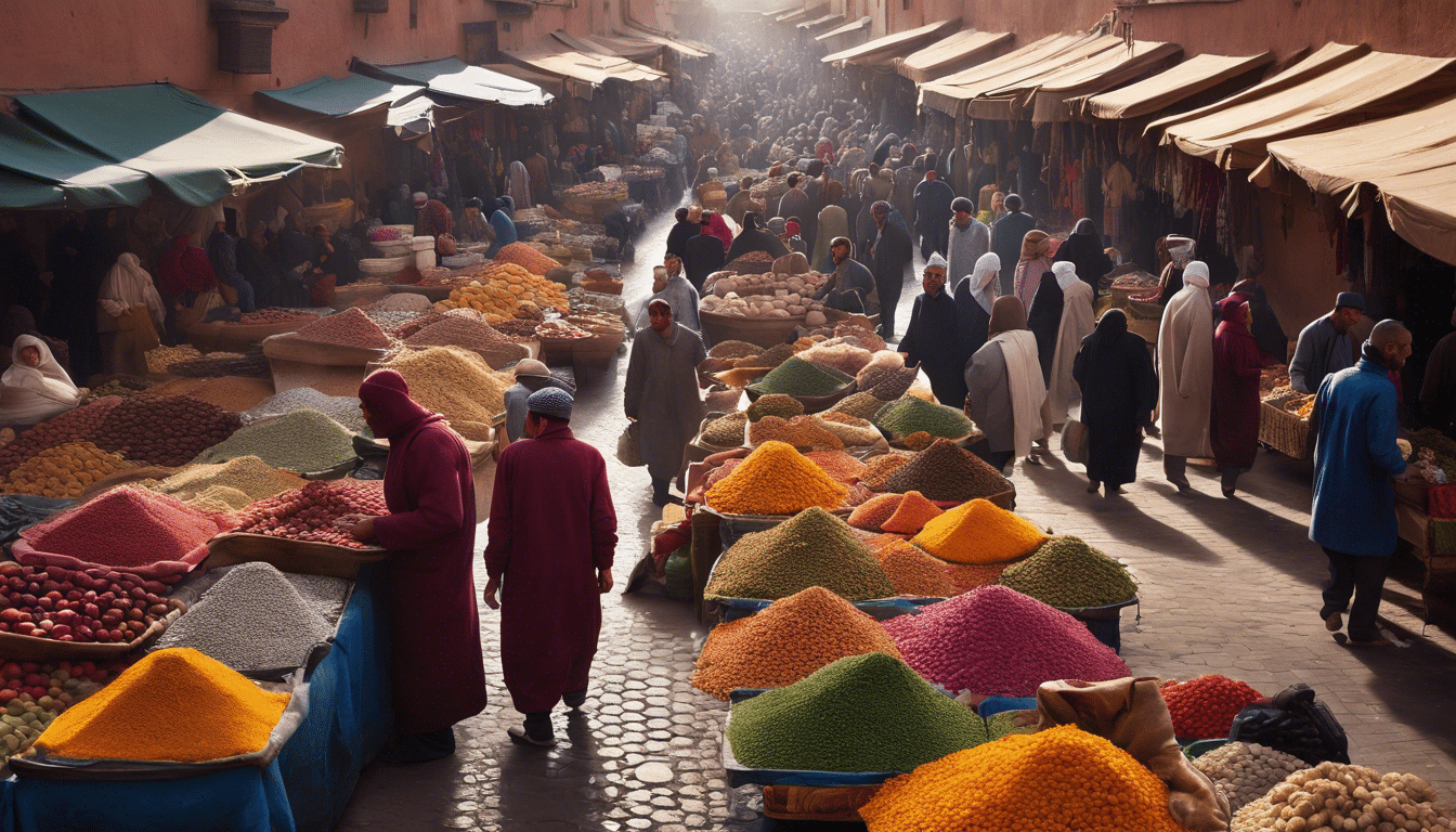 Descubra los principales mercados locales de Marrakech y sumérjase en la vibrante atmósfera de esta bulliciosa ciudad. desde zocos tradicionales hasta puestos de artesanos, experimente el rico tapiz de colores, aromas y sabores que definen la escena de mercado única de Marrakech.