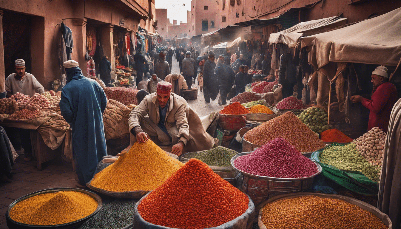 Descubra los principales mercados locales de Marrakech y sumérjase en la vibrante atmósfera de esta ciudad histórica. desde las bulliciosas calles de la medina hasta las joyas escondidas en los barrios circundantes, encuentre los mejores productos locales y experimente la auténtica cultura de Marrakech.