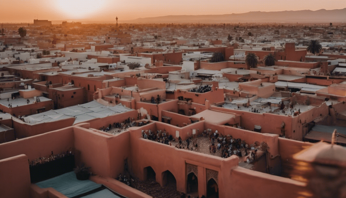 Descubra los mejores lugares para admirar las impresionantes vistas del atardecer desde los tejados de Marrakech y crear recuerdos inolvidables.